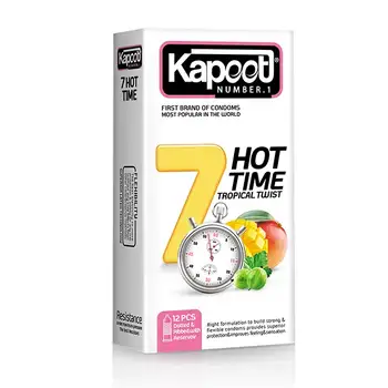 خرید کاندوم تاخیری کاپوت مدل 7 کاره گرم Kapoot 7Hot